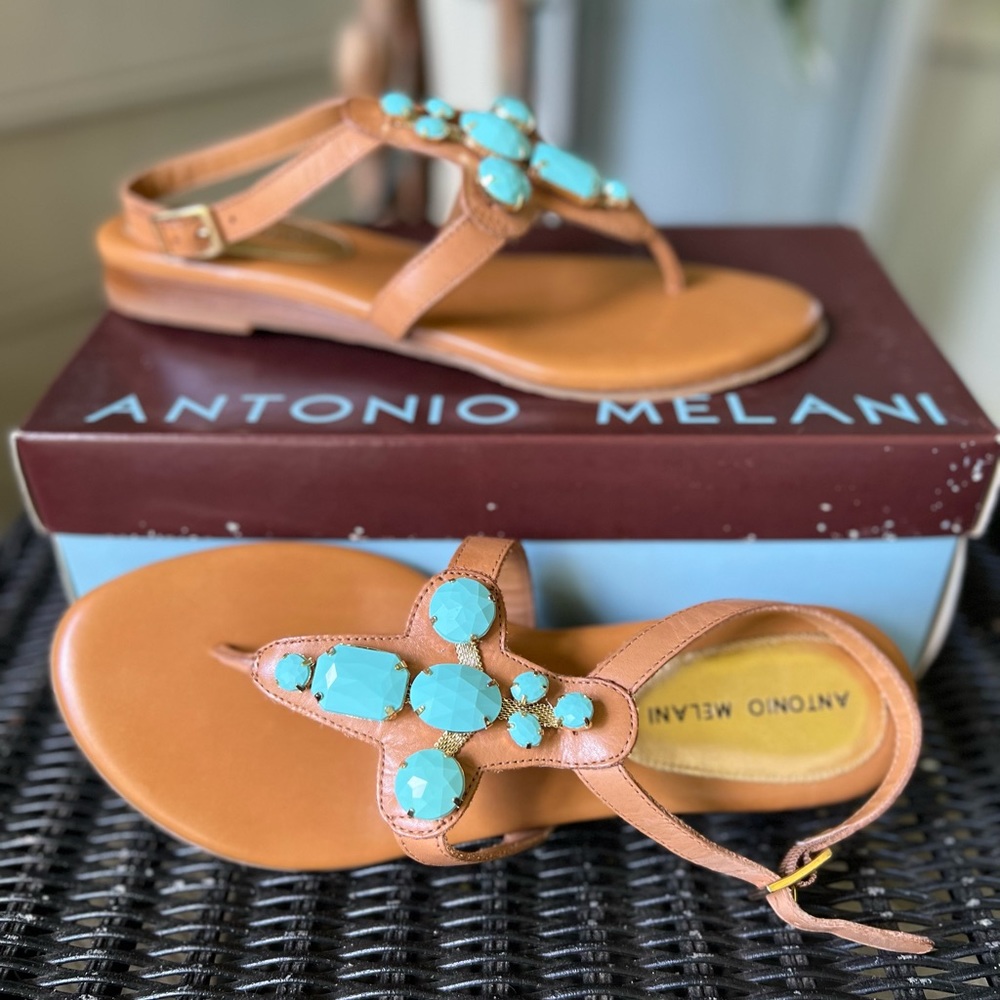 Antonio Melani Turquoise Stones Sandal 9M